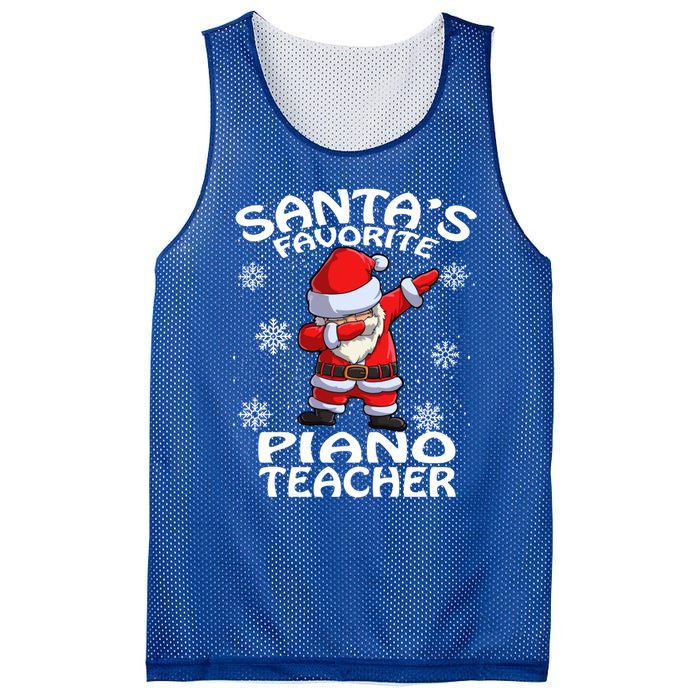 SantaS Favorite Piano Teacher Christmas Great Gift Mesh Reversible Basketball Jersey Tank