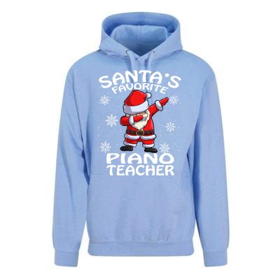 SantaS Favorite Piano Teacher Christmas Great Gift Unisex Surf Hoodie