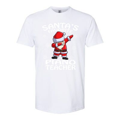 SantaS Favorite Piano Teacher Christmas Great Gift Softstyle CVC T-Shirt