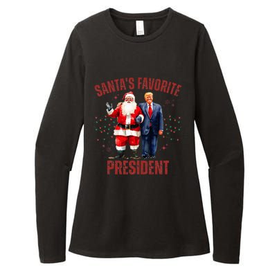 SantaS Favorite President Christmas Trump Xmas Womens CVC Long Sleeve Shirt