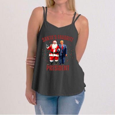 SantaS Favorite President Christmas Trump Xmas Women's Strappy Tank