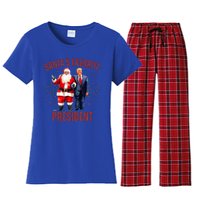 SantaS Favorite President Christmas Trump Xmas Women's Flannel Pajama Set