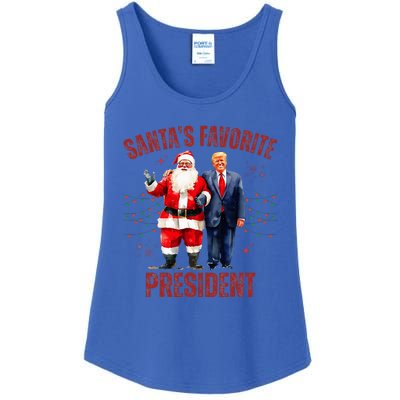 SantaS Favorite President Christmas Trump Xmas Ladies Essential Tank