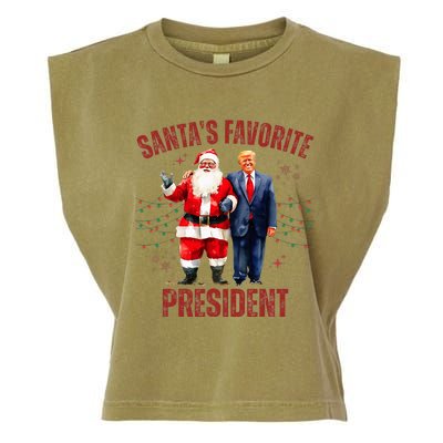 SantaS Favorite President Christmas Trump Xmas Garment-Dyed Women's Muscle Tee