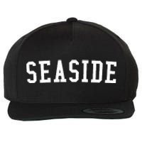 Seaside Florida Prep Block Lettering Vintage Style Wool Snapback Cap