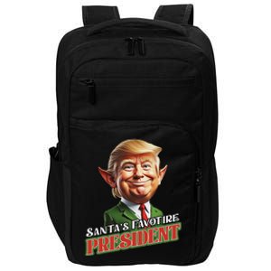 SantaS Favorite President Donald Trump Elf Christmas Maga Impact Tech Backpack