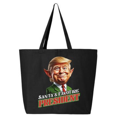 SantaS Favorite President Donald Trump Elf Christmas Maga 25L Jumbo Tote