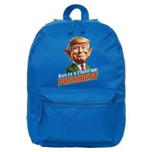 SantaS Favorite President Donald Trump Elf Christmas Maga 16 in Basic Backpack