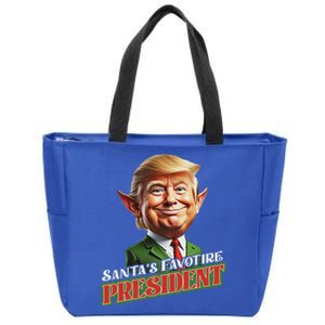 SantaS Favorite President Donald Trump Elf Christmas Maga Zip Tote Bag