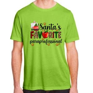 SantaS Favorite Para Christmas Paraprofessional Teacher Gift Adult ChromaSoft Performance T-Shirt