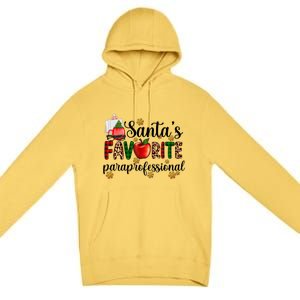 SantaS Favorite Para Christmas Paraprofessional Teacher Gift Premium Pullover Hoodie