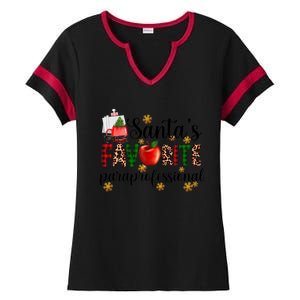 SantaS Favorite Para Christmas Paraprofessional Teacher Gift Ladies Halftime Notch Neck Tee