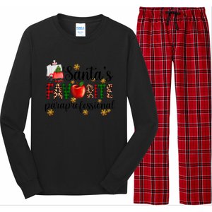 SantaS Favorite Para Christmas Paraprofessional Teacher Gift Long Sleeve Pajama Set