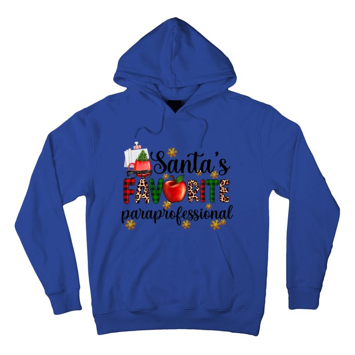 SantaS Favorite Para Christmas Paraprofessional Teacher Gift Hoodie