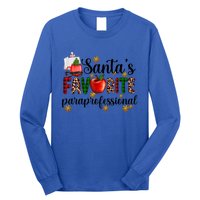 SantaS Favorite Para Christmas Paraprofessional Teacher Gift Long Sleeve Shirt