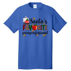 SantaS Favorite Para Christmas Paraprofessional Teacher Gift Tall T-Shirt