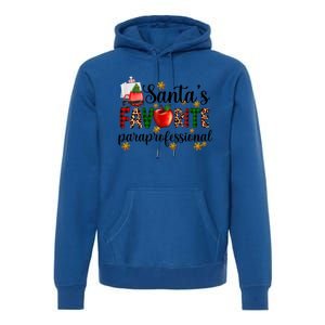 SantaS Favorite Para Christmas Paraprofessional Teacher Gift Premium Hoodie