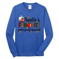 SantaS Favorite Para Christmas Paraprofessional Teacher Gift Tall Long Sleeve T-Shirt