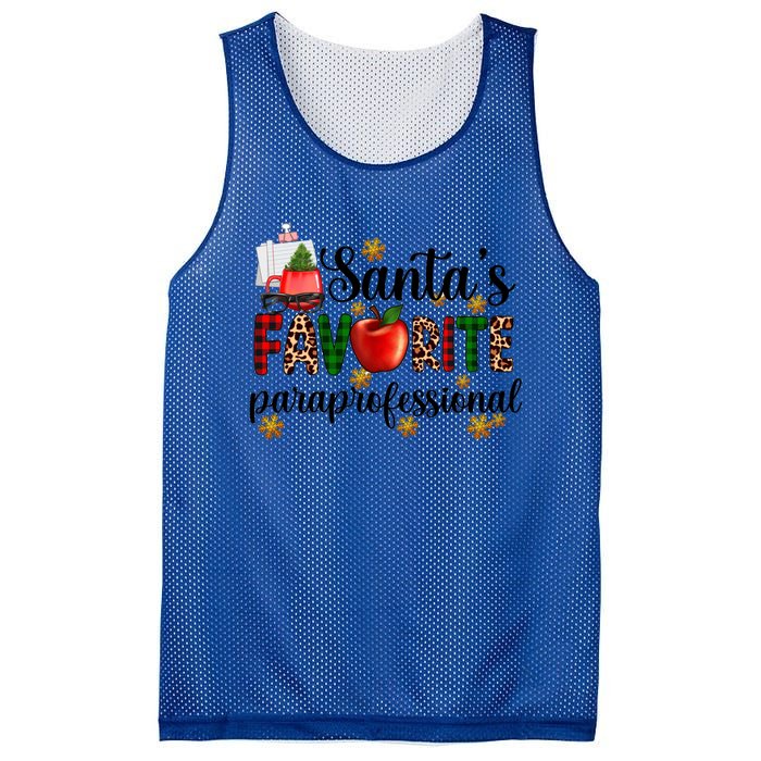 SantaS Favorite Para Christmas Paraprofessional Teacher Gift Mesh Reversible Basketball Jersey Tank