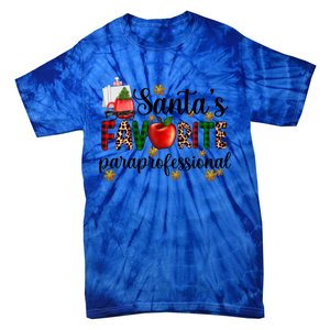 SantaS Favorite Para Christmas Paraprofessional Teacher Gift Tie-Dye T-Shirt