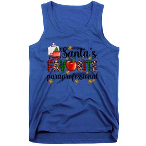 SantaS Favorite Para Christmas Paraprofessional Teacher Gift Tank Top