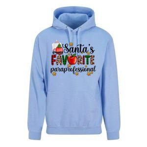 SantaS Favorite Para Christmas Paraprofessional Teacher Gift Unisex Surf Hoodie