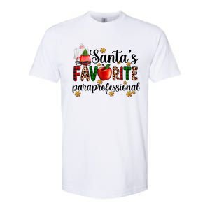 SantaS Favorite Para Christmas Paraprofessional Teacher Gift Softstyle CVC T-Shirt