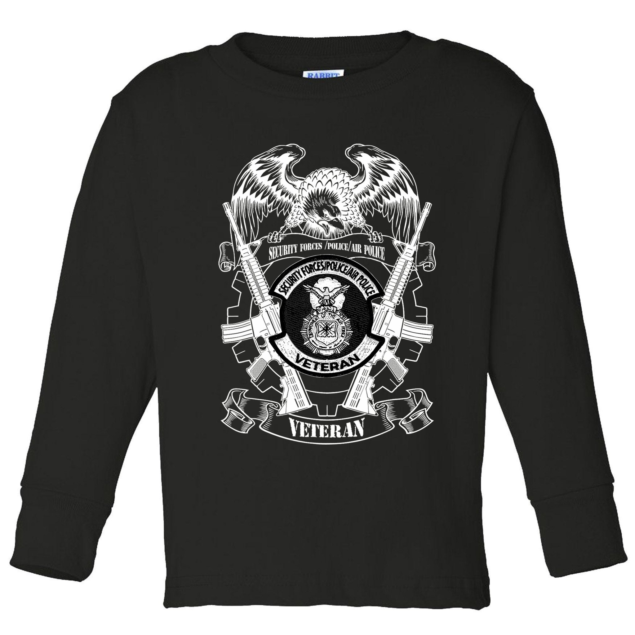 Security Forces Police Air Police Veteran Toddler Long Sleeve Shirt