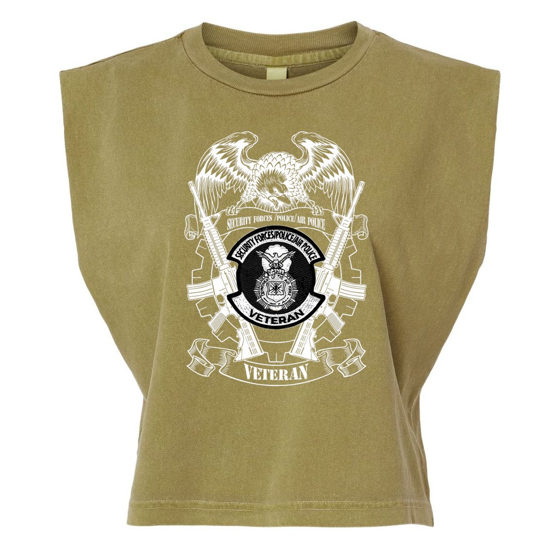 Security Forces Police Air Police Veteran Garment-Dyed Women's Muscle Tee