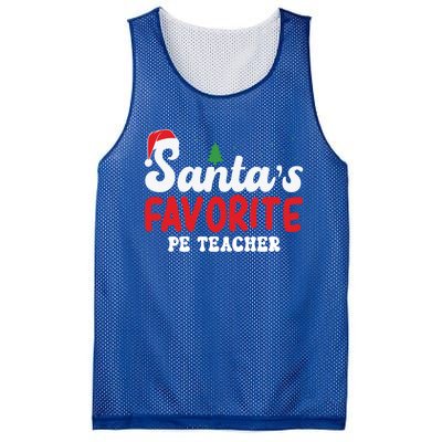 SantaS Favorite Pe Teacher Christmas Pajamas Gift Mesh Reversible Basketball Jersey Tank