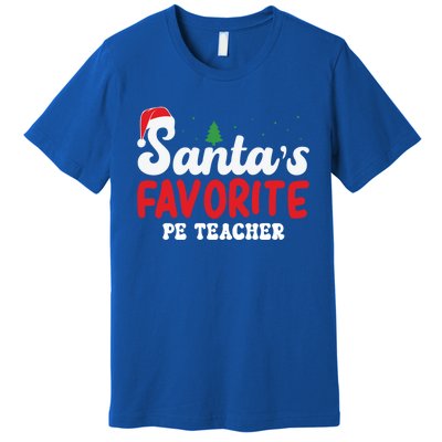 SantaS Favorite Pe Teacher Christmas Pajamas Gift Premium T-Shirt