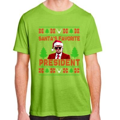 SantaS Favorite President Funny President Trump Ugly Gift Adult ChromaSoft Performance T-Shirt