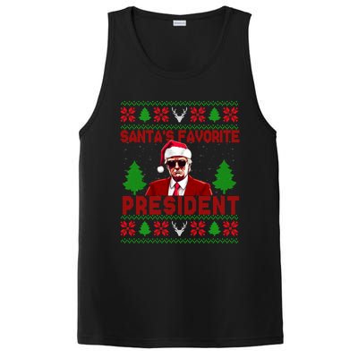 SantaS Favorite President Funny President Trump Ugly Gift PosiCharge Competitor Tank