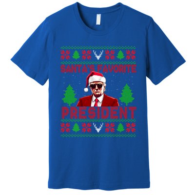 SantaS Favorite President Funny President Trump Ugly Gift Premium T-Shirt