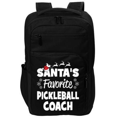 SantaS Favorite Pickleball Coach Funny Christmas Matching Gift Impact Tech Backpack