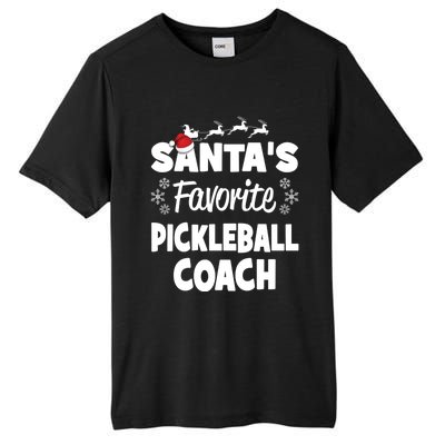 SantaS Favorite Pickleball Coach Funny Christmas Matching Gift Tall Fusion ChromaSoft Performance T-Shirt