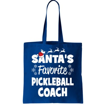 SantaS Favorite Pickleball Coach Funny Christmas Matching Gift Tote Bag