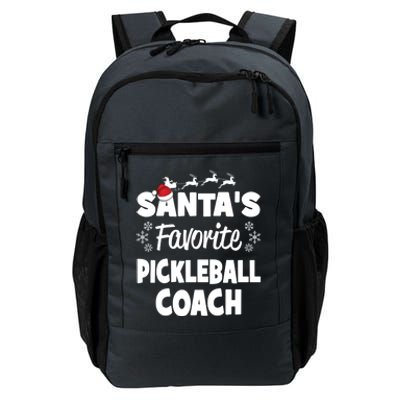 SantaS Favorite Pickleball Coach Funny Christmas Matching Gift Daily Commute Backpack