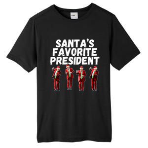 SantaS Favorite President Funny Trump Dance Santa Hat Gift Tall Fusion ChromaSoft Performance T-Shirt