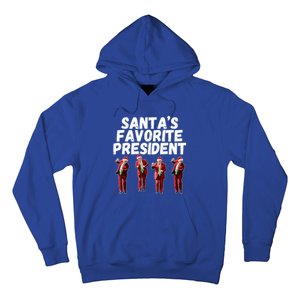 SantaS Favorite President Funny Trump Dance Santa Hat Gift Hoodie