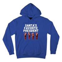 SantaS Favorite President Funny Trump Dance Santa Hat Gift Hoodie