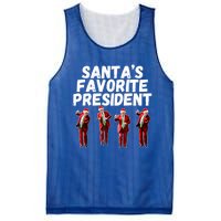 SantaS Favorite President Funny Trump Dance Santa Hat Gift Mesh Reversible Basketball Jersey Tank