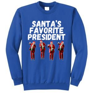 SantaS Favorite President Funny Trump Dance Santa Hat Gift Tall Sweatshirt