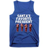 SantaS Favorite President Funny Trump Dance Santa Hat Gift Tank Top