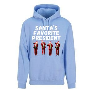 SantaS Favorite President Funny Trump Dance Santa Hat Gift Unisex Surf Hoodie