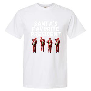 SantaS Favorite President Funny Trump Dance Santa Hat Gift Garment-Dyed Heavyweight T-Shirt