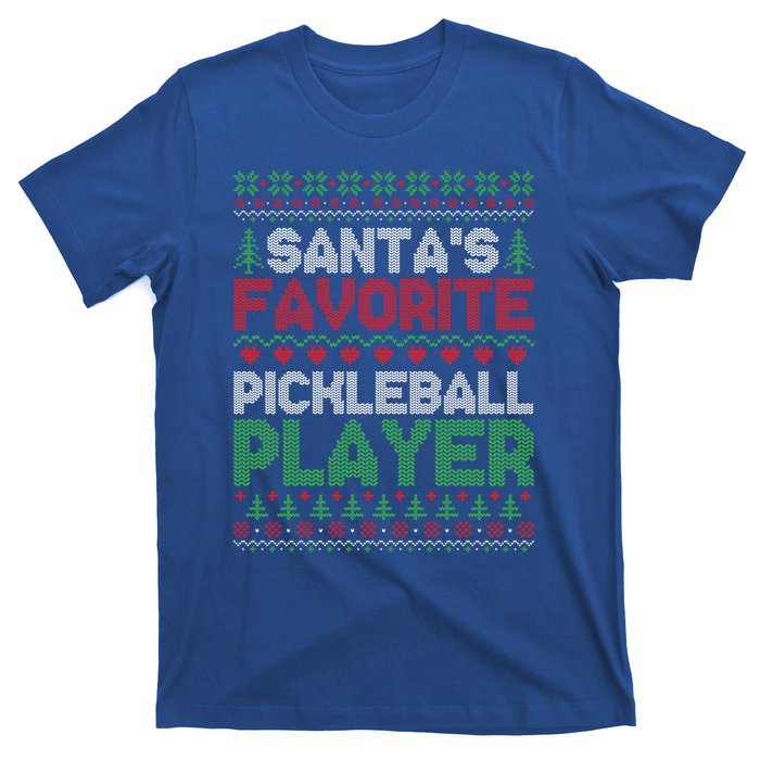 SantaS Favorite Pickleball Player Ugly Christmas Cute Gift T-Shirt