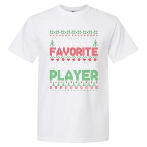 SantaS Favorite Pickleball Player Ugly Christmas Cute Gift Garment-Dyed Heavyweight T-Shirt