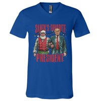 SantaS Favorite President Funny Trump Cool Gift V-Neck T-Shirt