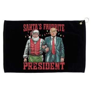 SantaS Favorite President Funny Trump Santa Claus Christmas Great Gift Grommeted Golf Towel